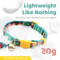 HamshMoc Breakaway Cat Collar for Safety Quick Release with Bell Soft Adjustable Pet Kitten Collars Necklace. 