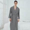 Bathrobe for Men Woman Long Absorbent Terry Bath Robe Kimono Men Towel Bathrobe Solid Sleepwear Women Dressing Gown. 