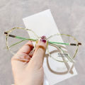 Classic Elegant Transparent Metal Frame Glasses Women Fashion Eyewear Party. 