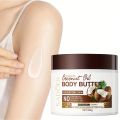 SADOER Coconut Oil Body Butter 200g – Deep Moisturizing Cream with Plant Squalane, Glycerin & Vitamin E, Hypoallergenic Body Lotion for All Skin Types. 