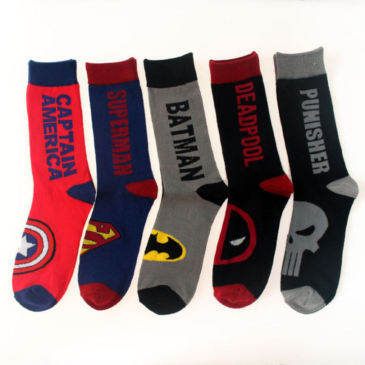 LeiyanLuxury%201pair%20Mens%20Cotton%20Superhero%20Socks%20Party%20Cosplay%20Costume%20Socks%20Elastic%20Skate%20Knee%20USA%20Captain%20Anime%20Stockings%20Couples%20Dress%20-%20Image%202