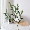 4 Fork Artificial Olive Branch Plastic Elegant Olive Tree 95cm Handmade Simulated Olive Leaf Living Room Desktop. 