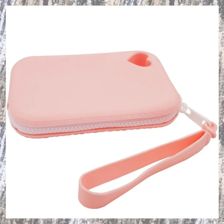 Portable Silicone Dog Treat Bag - Pet Snack Pouch for Training and Walking, for Outdoor Use Light Pink