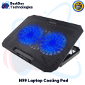 N99 Laptop Cooling [Application Laptop Size:12-16inch] Pad With Adjustable Stand 2 Fans Portable Slim USB Powered External Fans with Bracket. 