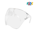 Kids Isolation Glass Frame Face Shield | Kids Polycarbonate Reusable Visor Face Shield with 180 Degree Safety Coverage, Anti-Scratch Coated Glasses and Clear Face Visor. 