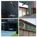 Auoyo LED Solar Light Outdoor Solar Motion Sensor Wall Light Street Lamp Ip65 Waterproof Adjustable 3 Modes Garden Decoration Street Lamp. 
