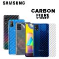 Carbon Fiber Pattern Back Film For Samsung Galaxy A2 Core M01 A10 A51 M51 S20 S20 Ultra S20 PlusM31 M31S A20S A50 A21S A21 M21 M01 Core M20 A20 A11 M11 S20FE A22 M42 A42 A03S A70 A71 A72 A52 M02 M02S Rear fibre Sticker Protective. 