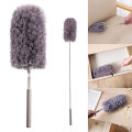 Retractable Duster Stainless Steel Long Handle Dusting Brush Car Household Cleaning Tools Microfiber Dust Chicken Feather. 