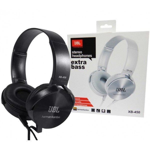 Stereo Headphones Black XB450 Jbl Stereo Headphones Extra Bass XB450