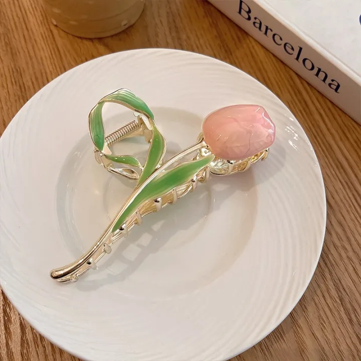 Dincior%20Ins%20Girl%20New%202023%20Gentle%20Tulip%20Hair%20Clip%20Enamel%20Hair%20Clips%20Hair%20Pin%20for%20Women%20Girls%20Hair%20Extension%20Clamp%20Hair%20Accessory%20-%20Image%204