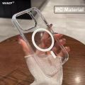 Magsafe Magnetic Transparent Wireless Charging Case Silicone Cover for iPhone 11 Pro. 