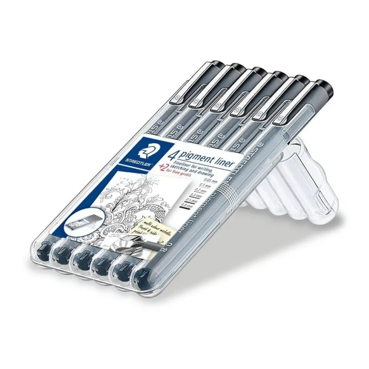 STAEDTLER® pen 308 SB6P PIGMENT liner 6 set