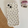 Cellphone Case For iPhone 11 12 13 14 PLUS PRO MAX 12 13 MINI Phone Casing love heart Cream Wave Edge Fashion Cute Soft Shockproof TPU Anti-falling Back Cover Silicone Hot Full Protection. 