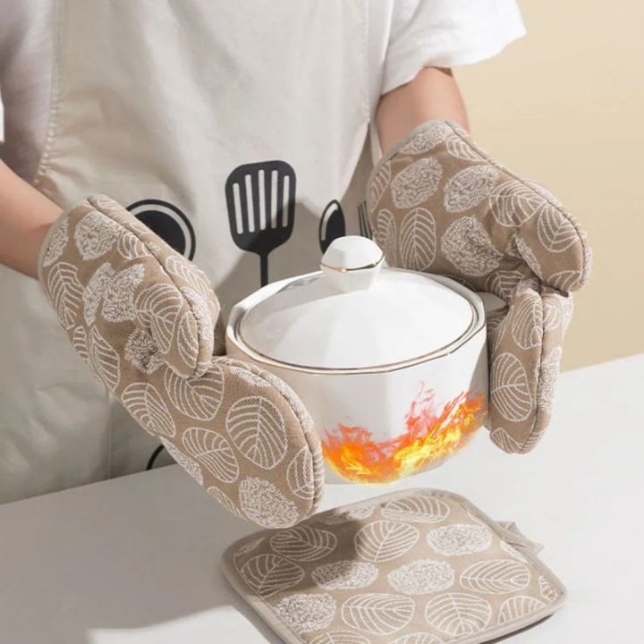 Durable Thickened Microwave Gloves Heat Resistance Anti-scald Oven ...