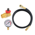Air Tank Repair Kit W/Safety Valve, Pressure Gauge and 4 Feet Air Tank Hose Assembly Parts Kit for Portable Carry Tank. 