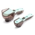 Adjustable Measurement Spoon with Scale for Kitchen Home Baking Cooking Tools Volume Measuring Spoons Scale Measurement Spoon for Cake Baking Kitchen Plastic Measuring Spoon and Cup Set 2 pcs. 
