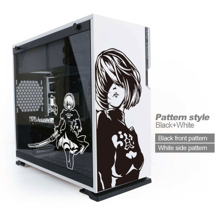 NieR:Automata%20ATX%20Gaming%20PC%20Case%20Stickers%20Mid%20Tower%20Computer%20Decorative%20Decal%20Anime%20Removable%20Waterproof%20Sticker%20-%20Image%205