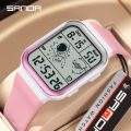 Sanda Fashion Men's Watches 50M Waterproof Sports Casual  Wristwatch for Male Clock Relogios Masculino 6052. 