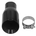 Exhaust Tailpipe 160mm Long Slant Cut Exhaust Tip Black for Auto Emission System. 