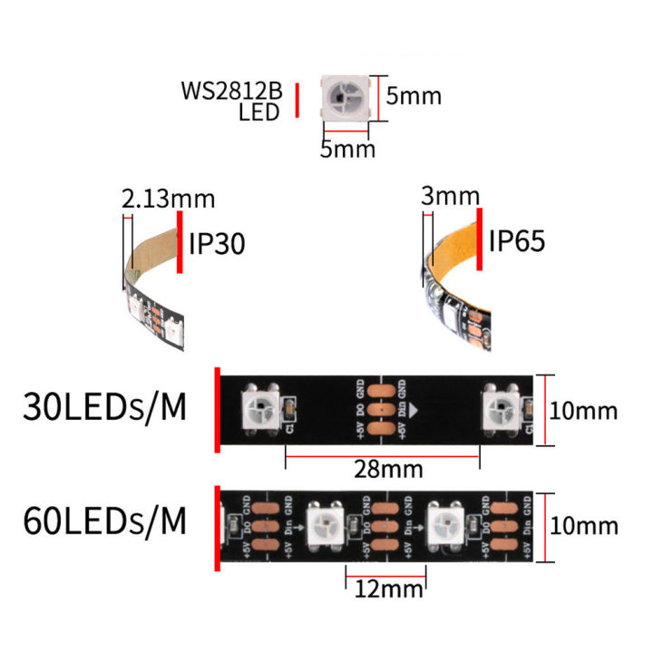 Desk%20Computer%20Case%20Led%20Strip%205v%203pin%20Header%20Powered%20Ws2812b%20Ic%205050%20Smd%20Individual%20Pixel%20Rgb%20Black%20Pc%200.5m%201m%201.5m%202m%20-%20Image%202
