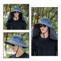 【Heartbeat Girl Store】（NEW） Sun Caps UPF 50 Sun Protection Hat Fishing Hat Outdoor Hiking Hat Anti-UV Flap Hats Quick Dry Fisherman Sports Hiking Visor Hat with Removable Neck and Windproof Strap. 