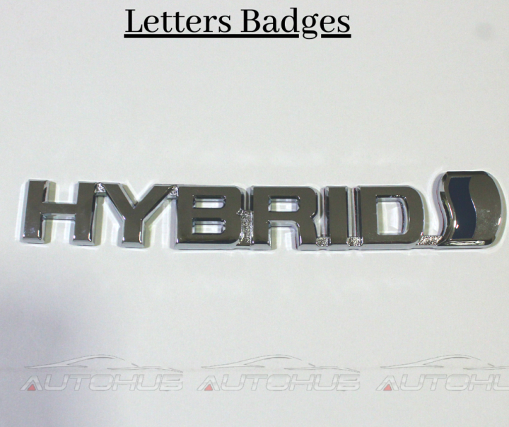 Hybrid Badge for Hybrid Vehicles