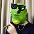 Halloween Mask Ball Cosplay Latex Green Fish Head Mask Animal Head Set Funny mask cosplay Full Face latex animal prop. 