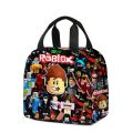 New Large Capicity Roblox Lunch Bag Anime Figure Thermal Children Lunch Box Bag Portable Insulation Ice Bag Student Worker. 