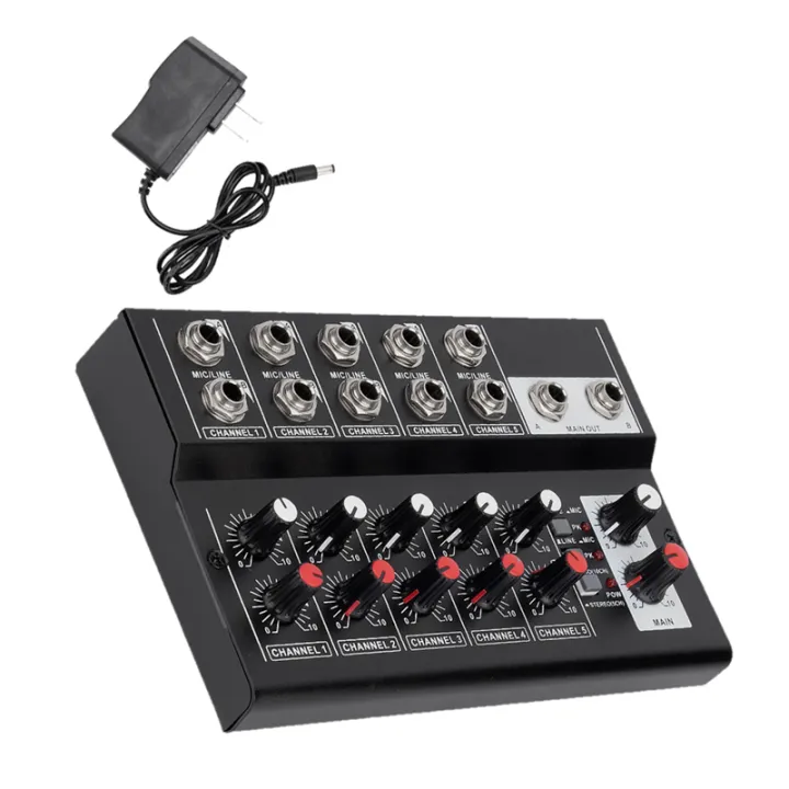 Music Mixer Plug In 10 Channel Mixing Console Digital Audio Mixer for Recording DJ Live ...
