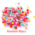 80 PCS Baby Girls Cute Candy Colors Plastic Hairpins Mini Hair Claw Clips Hair Braids Maker Beads Headwear Hair Accessories. 
