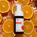 Vitamin C Foaming Face Wash with Mandarin  For Glowing Skin  For Gentle Cleansing  For Hyperpigmentation & Dull Skin  Sulphate-Free  100% Vegan 110ML, Transparent. 