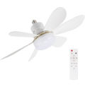 【Fast Delivery 1-4 day】Remote Fan Light, Dimmable LED Ceiling Fan, Quiet, 3-Speed Timer, E27 Screw Base. 