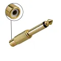 Mono 6.35mm Male to RCA Female Audio Mixer Adapter TS 1/4inch Plug to RCA Jack AV Audio Connector Converter Gold/Silver. 