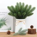 5Pcs Artificial Greenery Pine Leaves / Artificial Artificial Plant Snowy Twigs Frosted Pines / Artificial Pine Branches / Home Living Room Desktop Decorations / DIY Xmas Garland Party Decor. 
