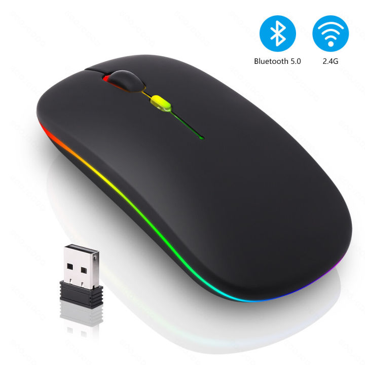 GOOJODOQ%20Bluetooth%20Mouse%20Wireless%20Mouse%202.4G%202%20Modes%20Rechargeable%20Mouse%20Ultra-thin%20Silent%20LED%20Colorful%20Backlit%20Gaming%20Mouse%20For%20Laptop%20Macbook%20PC%20iPad%20-%20Image%202
