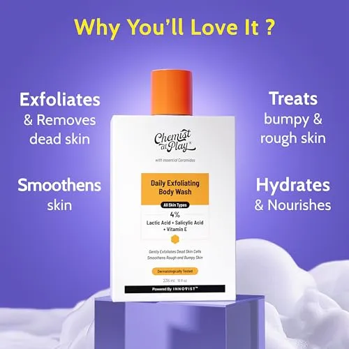 Chemist%20At%20Play%20Exfoliating%20Body%20Wash%20236ml%20%7C%204%25%20(Salicylic%20Acid,%20Vitamin%20E%20and%20Lactic%20Acid)%20%7C%20Paraben%20&%20SLS%20Free%20%7C%20Gentle%20Exfoliating%20Shower%20Gel%20%7C%20Removes%20Tan%7C%20Prevents%20Dry,%20Rough,%20Bumpy%20Skin%20%7C%20Men%20&%20Women%20(FROM%20INDIA)SAB%20-%20Image%202