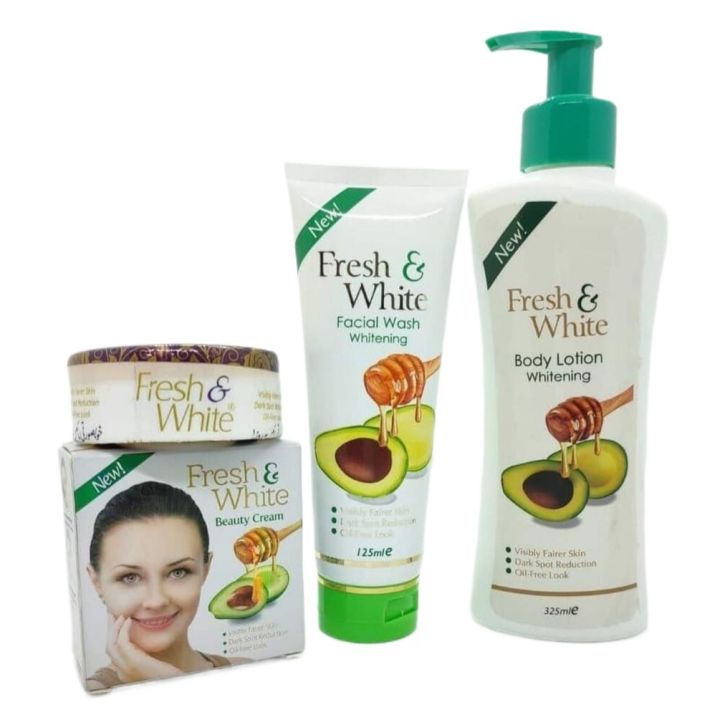 Fresh and White Beauty Cream Lotion Facewash Combo Pack