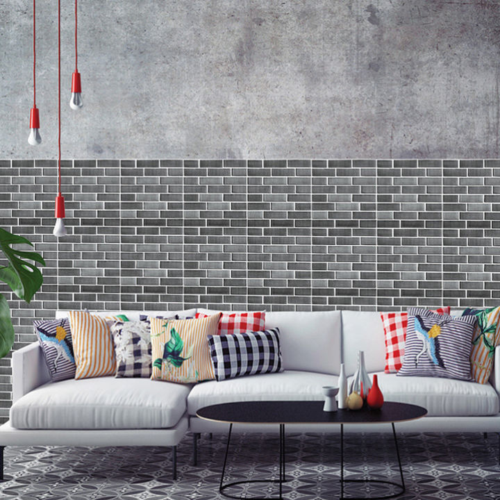 Self%20Adhesive%203D%20Brick%20Pattern%20Wall%20Decal%20Home%20Decor%20Wallpaper%20Waterproof%20Home%20Decor%20Wall%20Decal%20-%20Image%205