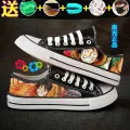 Spring Breathable Low Top Canvas Shoes Men Stylish Sneaker Naruto One Piece Boys Anime Shoes Student Luminous Shoes. 