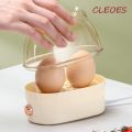 CLEOES Electric Egg Boiler, Steamer Egg Custard Timed Egg Cooker, Mini Automatic Power Off 220V Egg Heater Egg Steamer. 