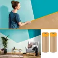 Sinoster Waterproof Masking Paper Premium Pre-taped Masking Paper 2 Rolls Strong Adhesive Waterproof Drape for Painting Diy Projects Multipurpose Protective Covering Sheets for Home Auto Wide Width Easy. 