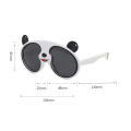 Silicone Frame Panda Sunglasses Fashion Children Sunglasses Anti-UV Kids Sun Glasses for Girls. 