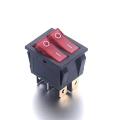 15A250V 20A125V KCD8-212N Red Button Rocker Switch 6 Pin Rocker Power Switch Double Rocker Switch 10pcs/5Pcs/2Pcs/1Pcs. 