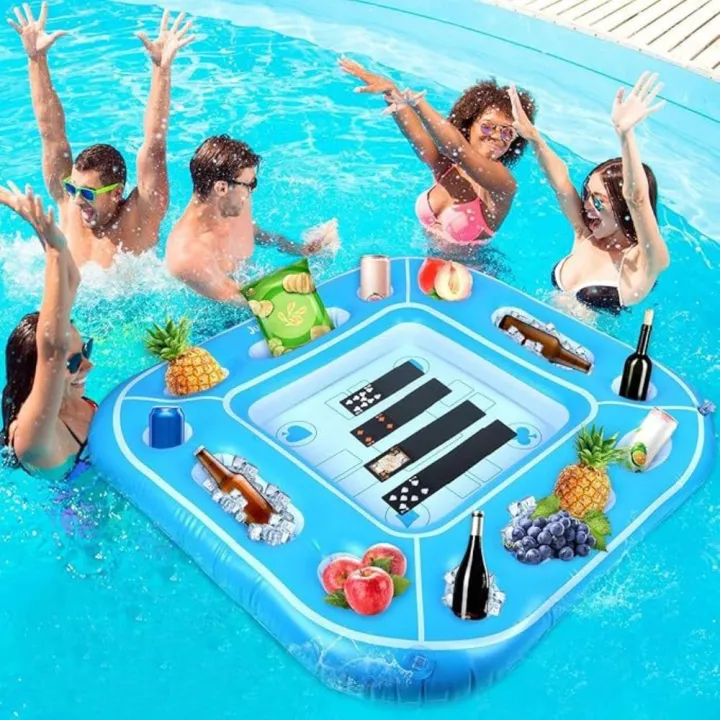 Inflatable Color Card Stable Design 40 Inch Floating Games Table Foldable Waterproof Play ...