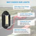 2Pcs 12V LED Number License Plate Light for Car Boats Motorcycle Automotive Aircraft RV Truck Trailer Exterior Lamps. 