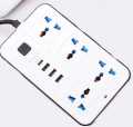 Multi Plug Wire Code With 3 USB 4 Power Socket with 2M Cable 3.4A  AC Power Socket UK Plug. 