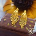 Gold plated Traditional Stylish New Drop Earring With Hanging Chain For Women. 