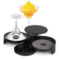 3 Tier Bartender ABS Tool Cocktail Accessory Glass Rotating Salt Home. 