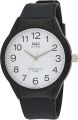 Q&Q Watch for Women, Quartz Movement, Analog Display, Black Plastic Strap-VR28J002Y. 