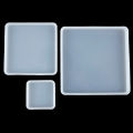 Square Silicone Casting Epoxy Molds For DIY Resin Tray Coaster Jewelry Moulds MJK. 